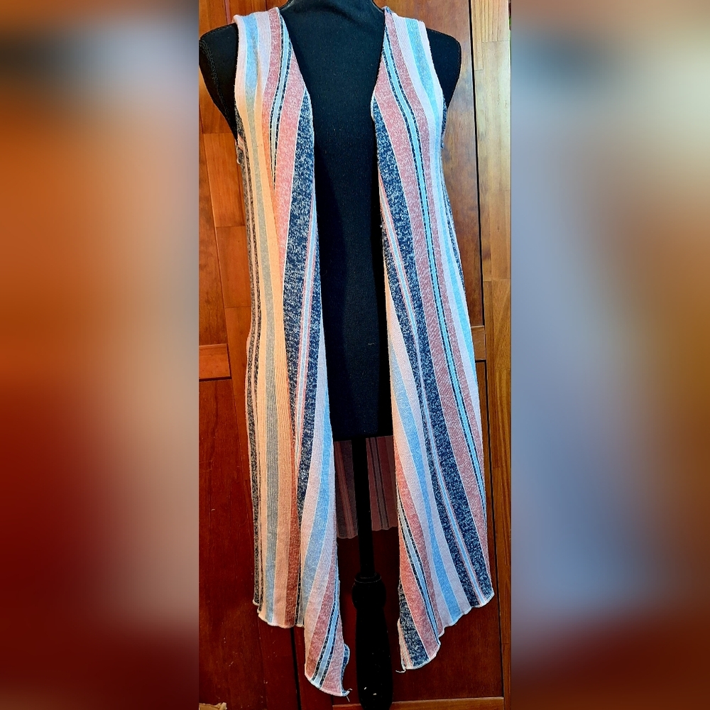 KNITWORKS Multicolor Sleeveless Cardigan/Cover-up